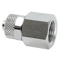 Tube connector G1/4 female for tube 8 mm (brass nickel-plated)