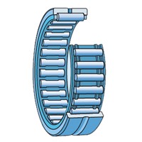 NK55/35 SKF needle roller bearing with ribs and without inner ring