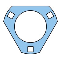 PFD 52 SKF Triangular flanged pressed steel (housing only)
